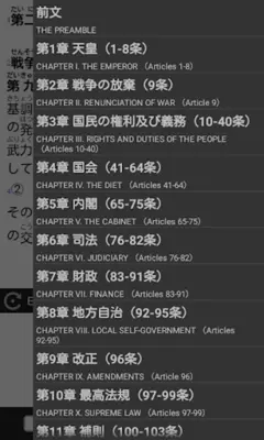 The Constitution of Japan android App screenshot 4